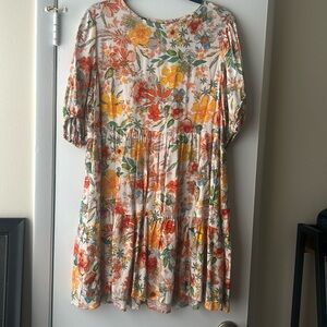 Floral print babydoll dress size large